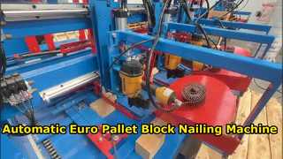 Máquina automática de pregar blocos de paletes Euro