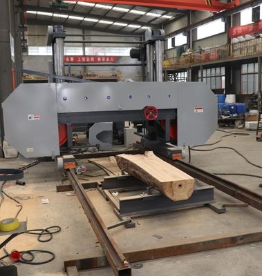 Large Wood Working Portable Horizontal Band Sawmill Log Cutting Machine