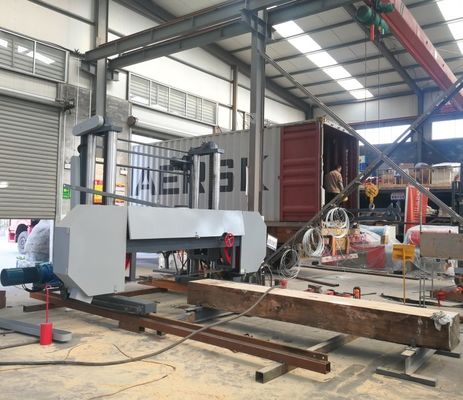 Large Wood Working Portable Horizontal Band Sawmill Log Cutting Machine