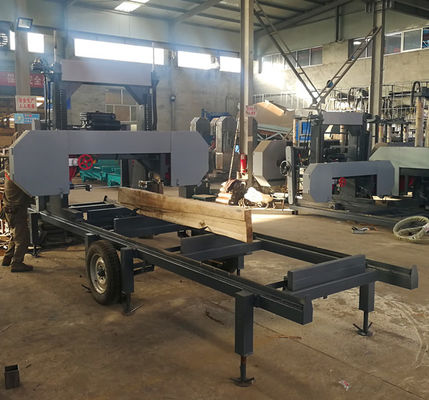 Diesel portable sawmill, Diesel engine horizontal wood band saw