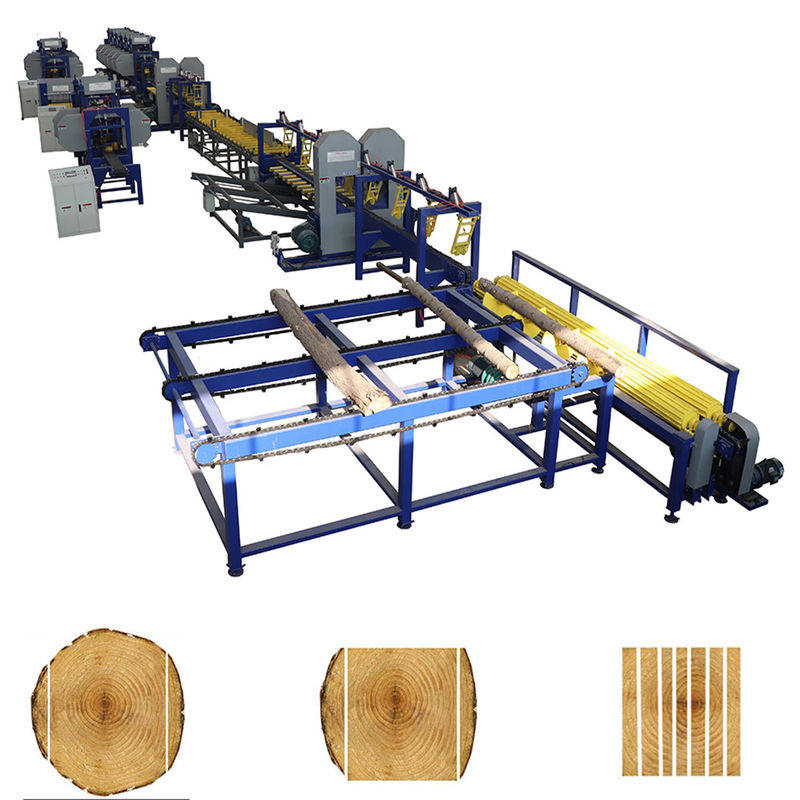 Sawmill Wood saw machine automatic production line twin vertical sawmill band saw