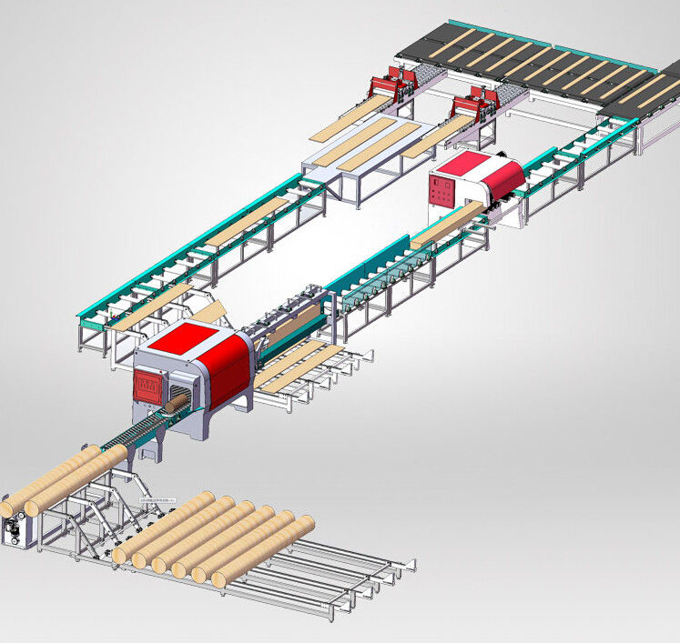 Circular Sawmill Multi Rip Saw Machine 500mm Sawing Diameter