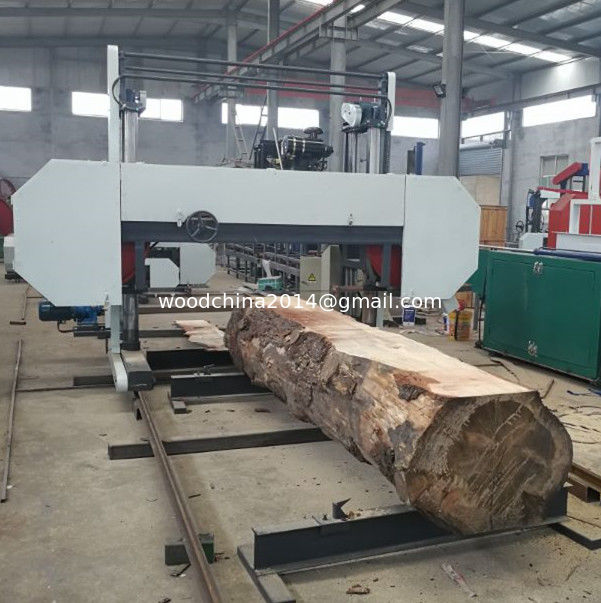 MJ2000 Big tree saw machine wood cutting horizontal band sawmill machine