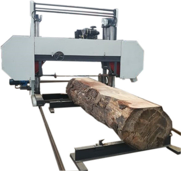 Large Wood Working Portable Horizontal Band Sawmill Log Cutting Machine