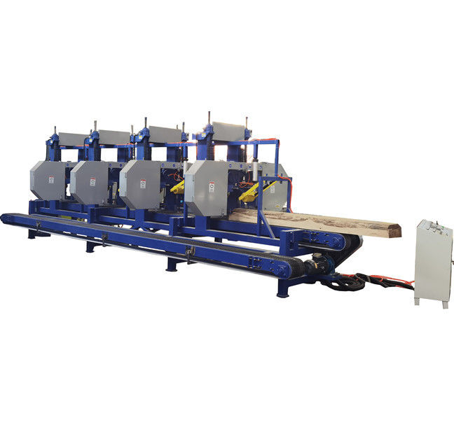 China 2/3/4/5 heads wood bandsaw mill Multiple Heads Horizontal Band Resaw machine