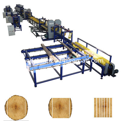 Wood Pallet Production Line Twin Vertical Band Cutting Wood Machine