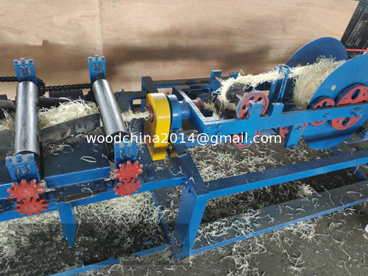 Máquina de fabricação de lã de madeira de alta produção Excelsior Shredding comprimento 500 mm