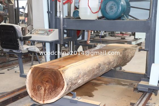 China máquina de corte de madeira dura grande portátil horizontal madeira serraria banda
