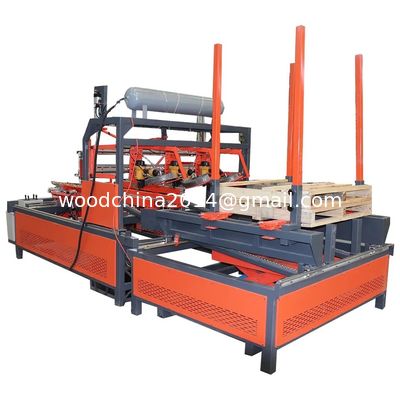Semi-Automatic Wooden Pallet Nailing Machine with Palletizer wood pallet nailing machine