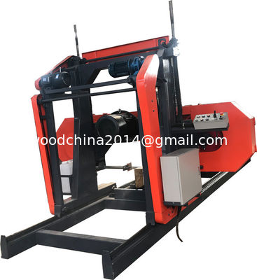 Máquina de serragem de processamento de madeira de madeira Serragem portátil de madeira, Serragem horizontal automática com alimentação por inversor