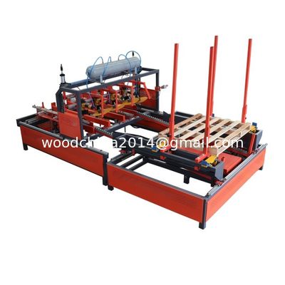 Máquina de fabricação de paletes de madeira de madeira horizontal semiautomática