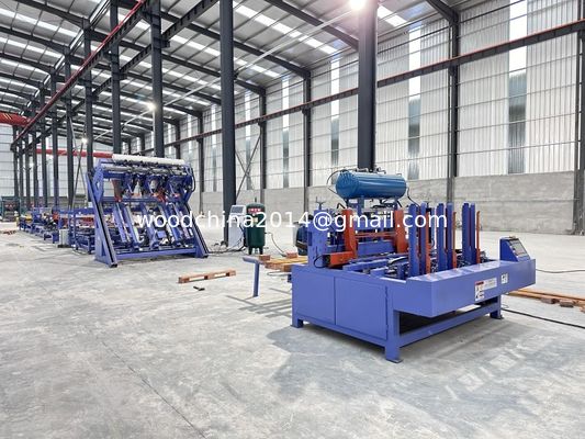 Máquina de fabricação de paletes de blocos de madeira Euro 4 Stringer w/Stacker Palet Nailer Assembly System