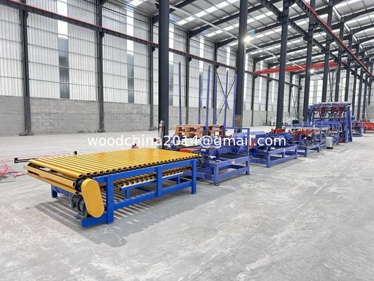 Máquina de fabricação de paletes de blocos de madeira Euro 4 Stringer w/Stacker Palet Nailer Assembly System