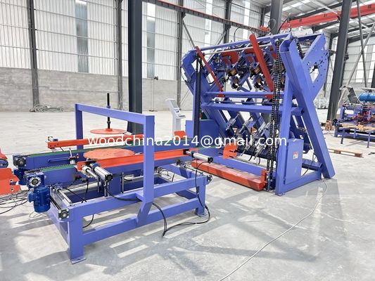 Máquina de fabricação de paletes de blocos de madeira Euro 4 Stringer w/Stacker Palet Nailer Assembly System