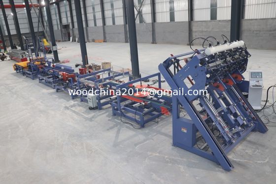 Máquina de fabricação de paletes de blocos de madeira Euro 4 Stringer w/Stacker Palet Nailer Assembly System
