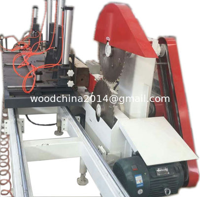 Double blades log sawing machine , electric table saw, Circular Blade Sawmill with carriage