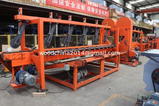 Máquina de corte de madeira de banda de serradura Twin Vertical Band Saw Machine Twin Bandsaw Sawmill Line