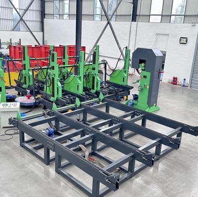 Máquina de Serraria Vertical Hidráulica CNC MJ3212B Automática com Carro para Toras Roda de 1250mm Motor de 45KW