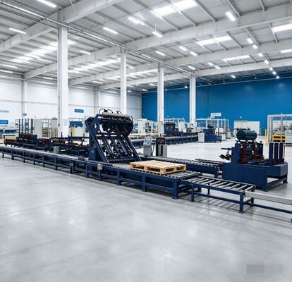 Linha de Produção de Paletes de Madeira Automática EPAL de Alta Eficiência, Padrão Europeu. Capacidade de 50 a 80 Pcs/h.