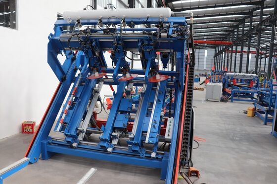 Máquina automática para pregar paletes de madeira, linha de produção de paletes de 2400x1200mm para plantas industriais
