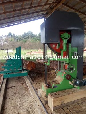 Mobile Vertical Band Sawmill with Table Diesel Engine powered Truck Loading Move
