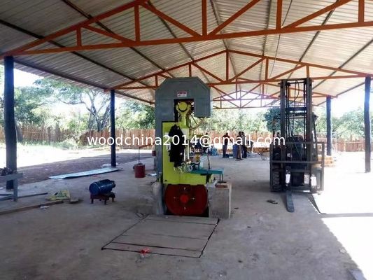 Log Cutting Vertical Band Sawmill With foundation Timber sawmill Machine For Sale