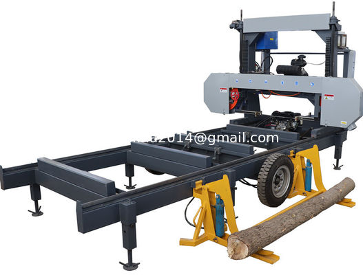 HOT SALES!!! Portable Diesel Engine Mobile Band Sawmill /Horizontal bandsaw Mill