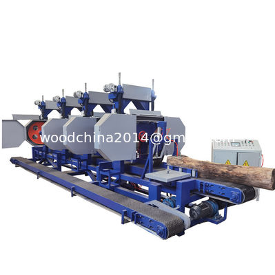 Horizontal Multiple heads log cutting portable band saw mills for sale